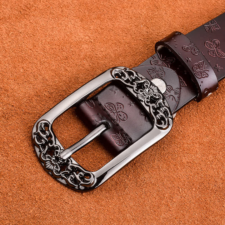 Women's Butterfly Emboss Luxury Stylish Leather Belt - image 3