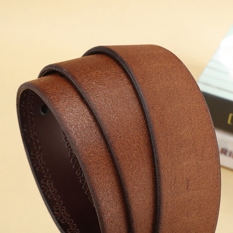Floral Strap Rectangular Buckle Leather Belt - image 10