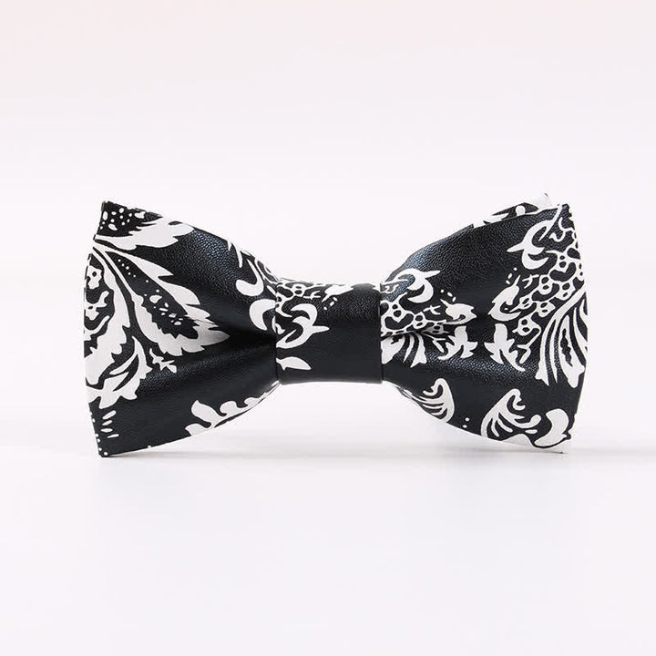 Men's Elegant Beauty Floral Leather Bow Tie - Style #4 - image 3