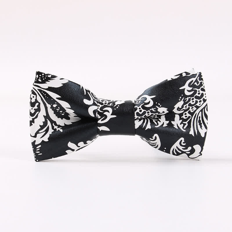 Men's Elegant Beauty Floral Leather Bow Tie - Style #4 - image 3