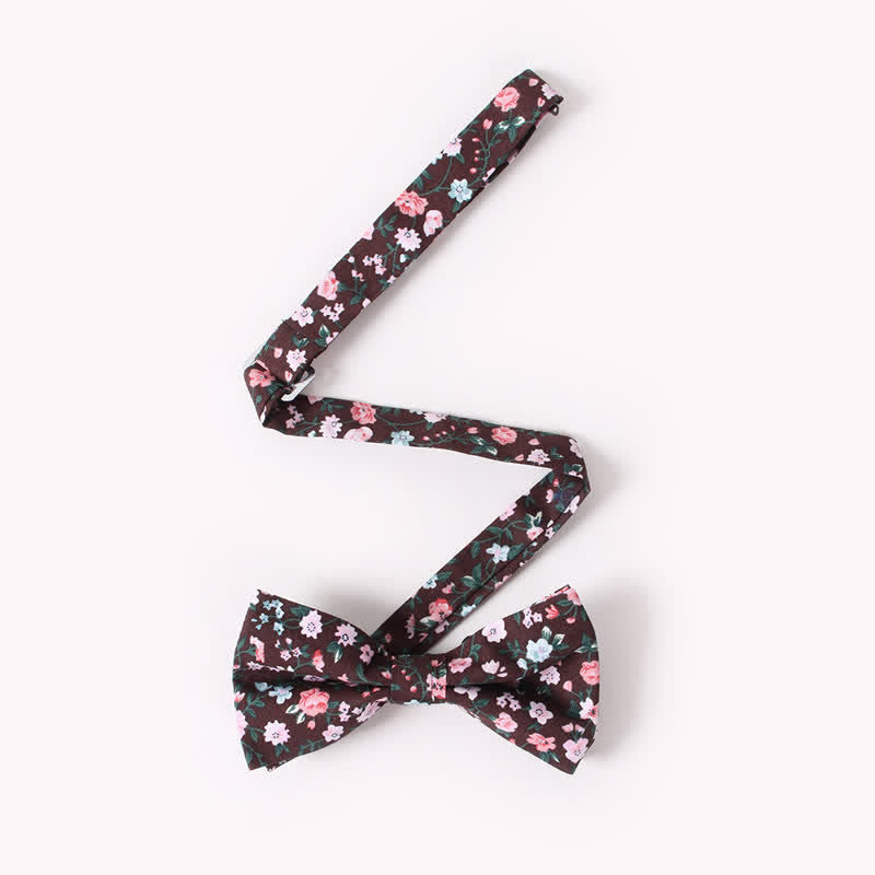 Men's Cotton Floral Print Double Layered Bow Tie - image 1