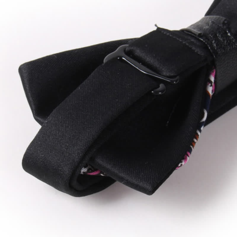 Men's Floral Double Layers Pointed Cotton Bow Tie - image 4
