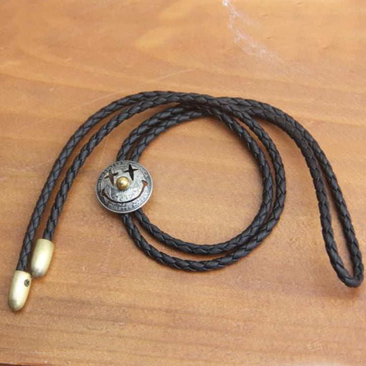Stylish Clown Smile Face Coin Bolo Tie - image 3
