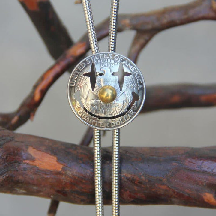 Stylish Clown Smile Face Coin Bolo Tie - image 5