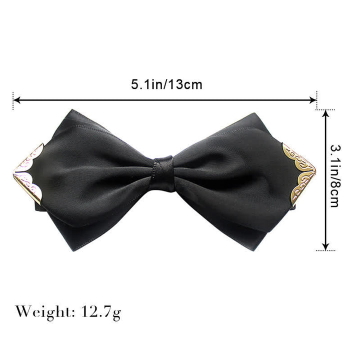 Men's Classic Solid Color Golden Tipped Bow Tie - image 5