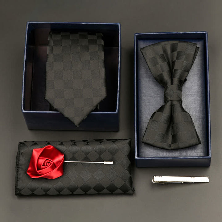 5Pcs Men's Formal Business Necktie Bow Tie Set - Style #14 - image 15