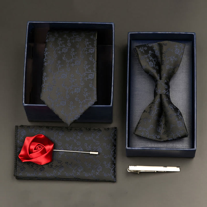5Pcs Men's Formal Business Necktie Bow Tie Set - Style #12 - image 12