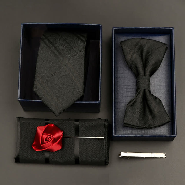 5Pcs Men's Formal Business Necktie Bow Tie Set - Style #5 - image 5