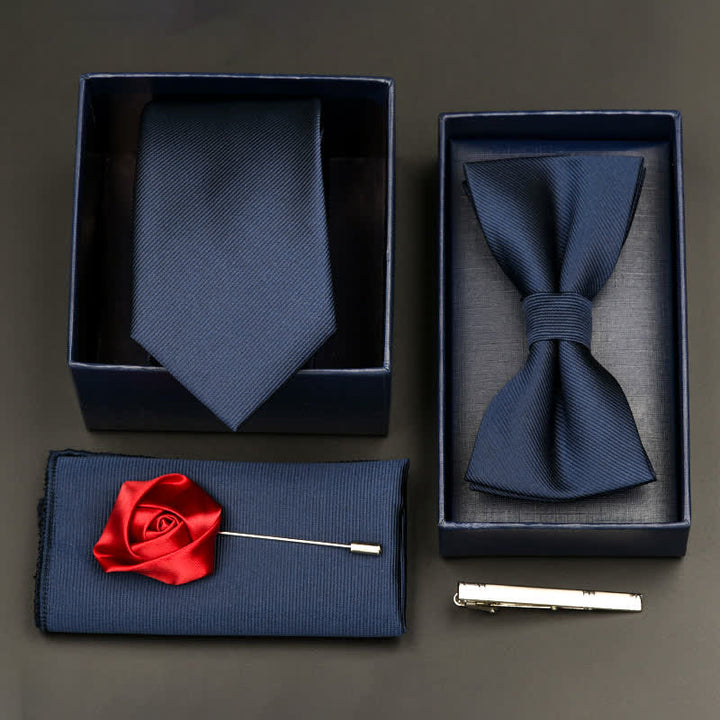 5Pcs Men's Formal Business Necktie Bow Tie Set - Style #15 - image 16