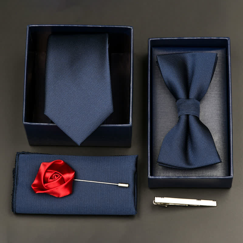5Pcs Men's Formal Business Necktie Bow Tie Set - Style #15 - image 16