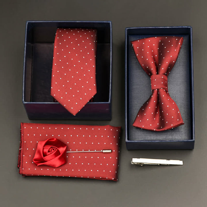 5Pcs Men's Formal Business Necktie Bow Tie Set - Style #9 - image 9