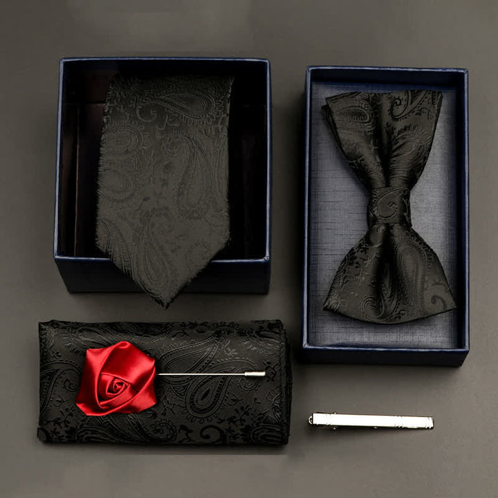 5Pcs Men's Formal Business Necktie Bow Tie Set - Style #6 - image 6