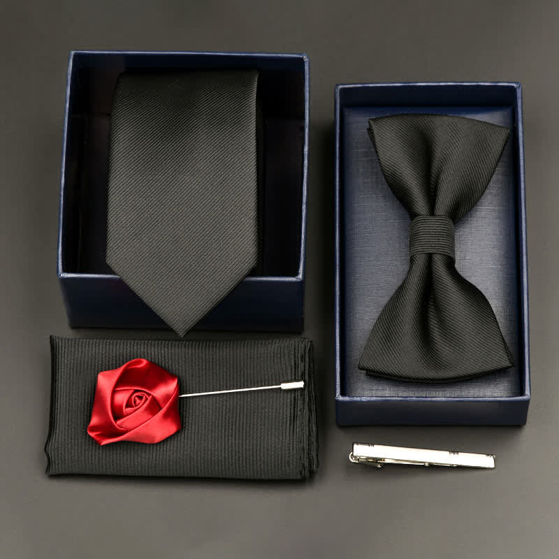 5Pcs Men's Formal Business Necktie Bow Tie Set - Style #16 - image 17