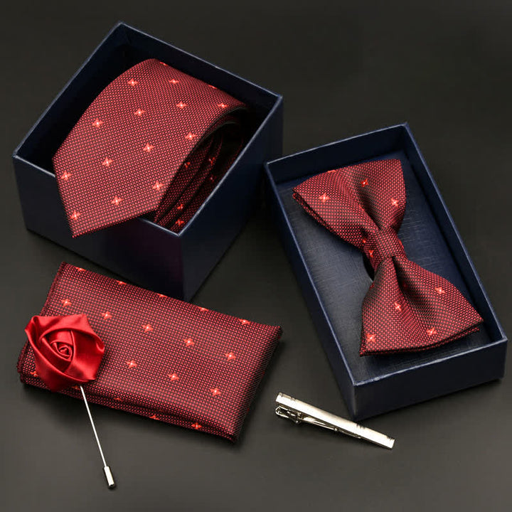 5Pcs Men's Formal Business Necktie Bow Tie Set - image 0