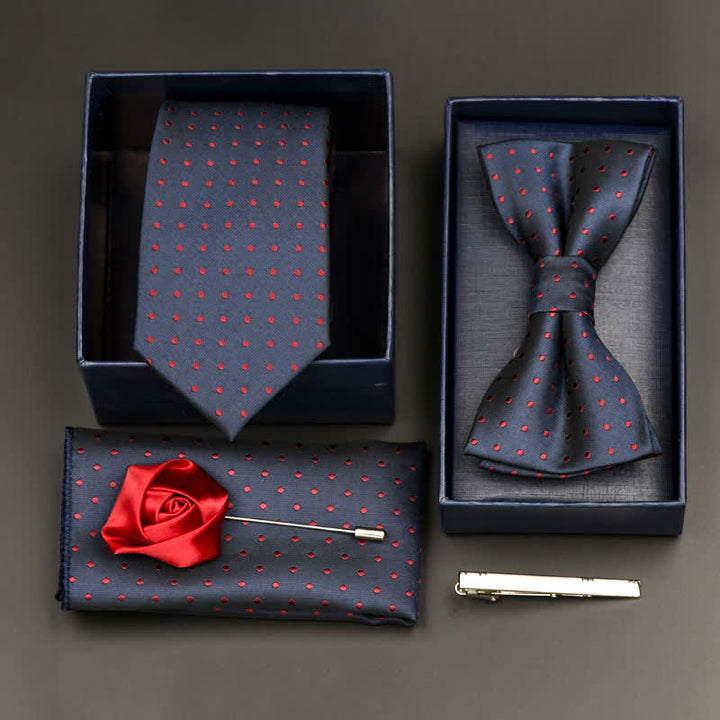5Pcs Men's Formal Business Necktie Bow Tie Set - Style #8 - image 8