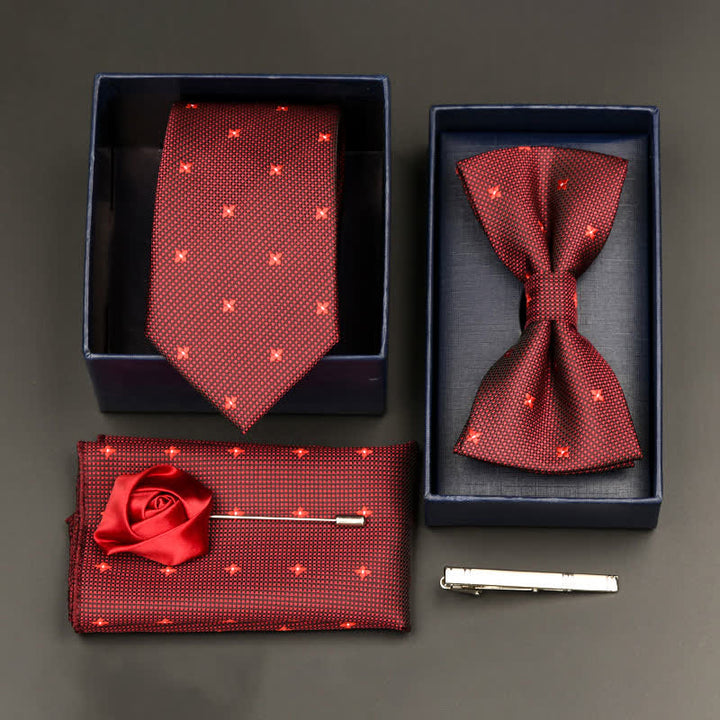 5Pcs Men's Formal Business Necktie Bow Tie Set - Style #1 - image 1
