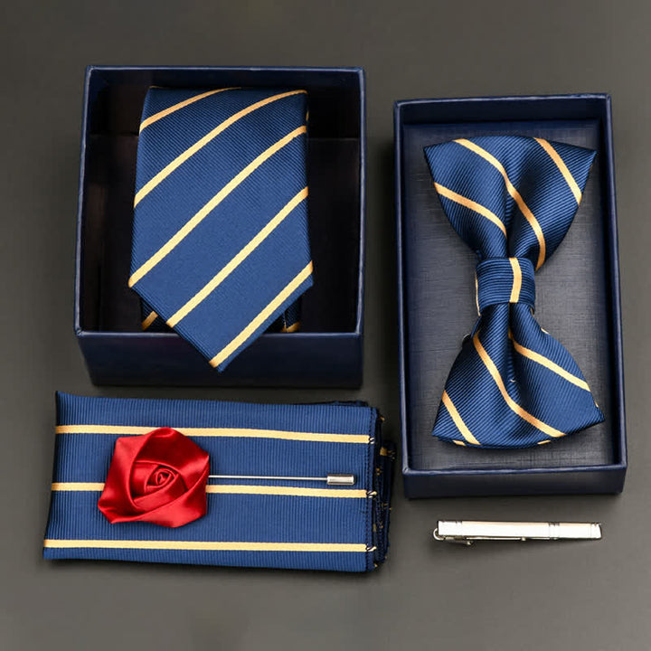 5Pcs Men's Formal Business Necktie Bow Tie Set - Style #13 - image 13