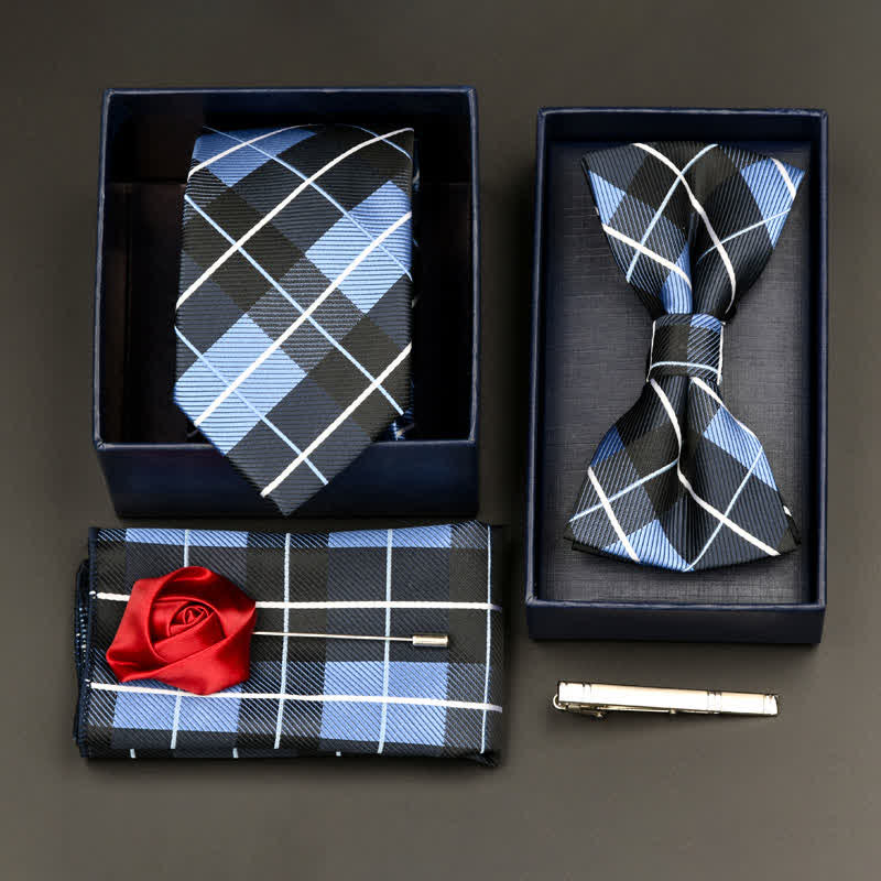 5Pcs Men's Formal Business Necktie Bow Tie Set - Style #10 - image 10