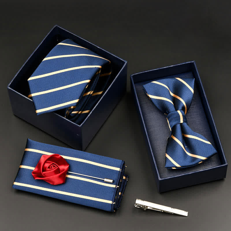 5Pcs Men's Formal Business Necktie Bow Tie Set - image 14