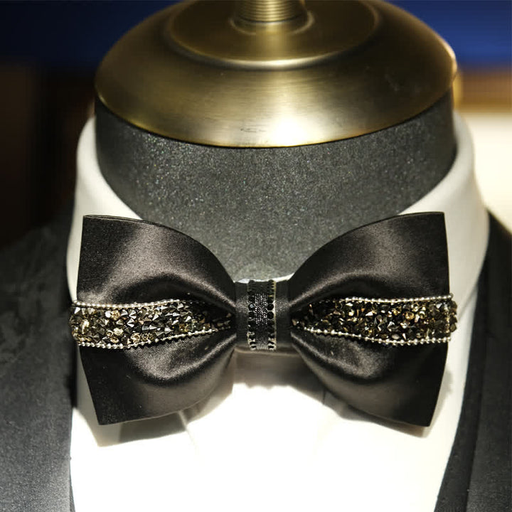 Men's Sea Of Stars Black Rhinestone Bow Tie - Style #3 - image 5