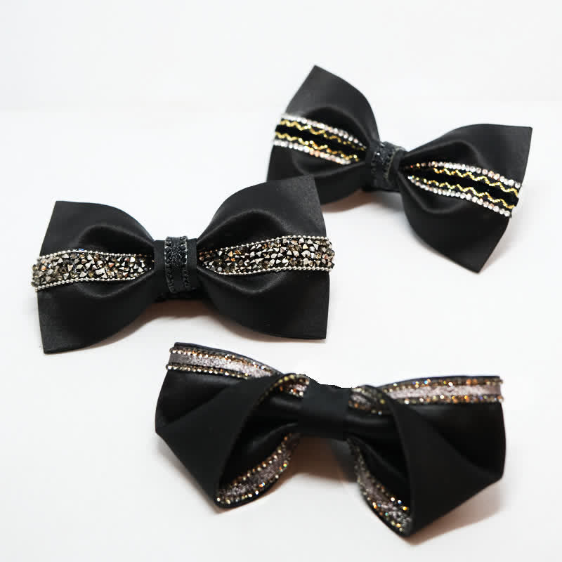 Men's Sea Of Stars Black Rhinestone Bow Tie - image 2