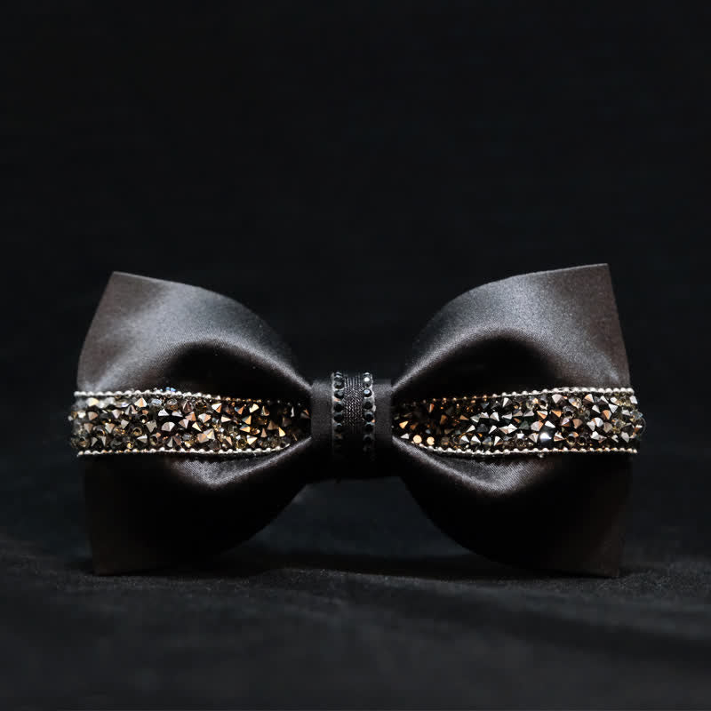 Men's Sea Of Stars Black Rhinestone Bow Tie - image 6