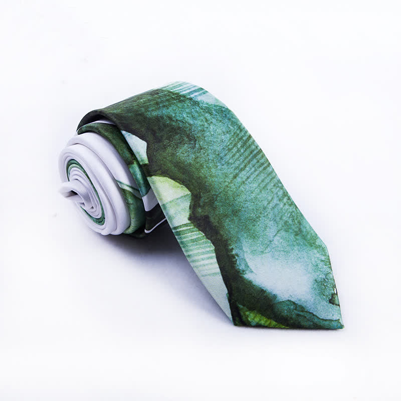 Men's Beautiful Scene Printed Elegant Gentleman Necktie - Style #1 - image 0