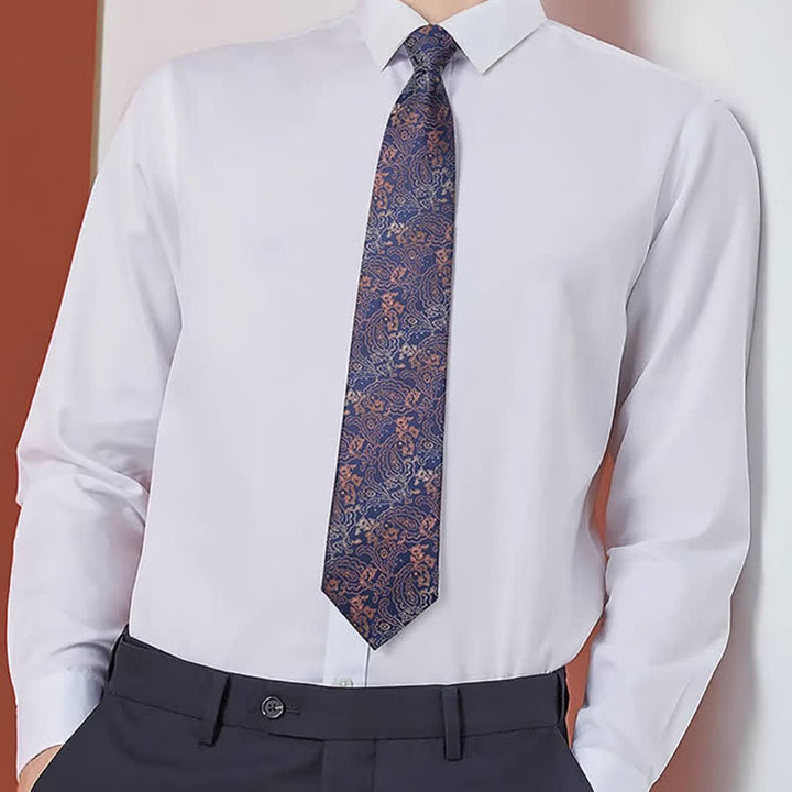 3Pcs Men's Brown Series Paisley BowTie Necktie Set - image 2