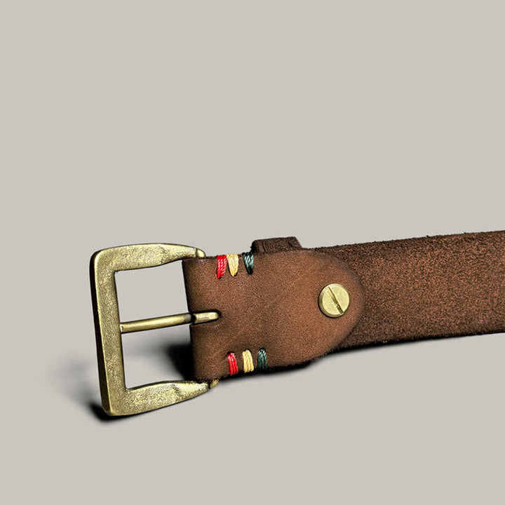 Delicate Vintage Floral Embossed Leather Belt