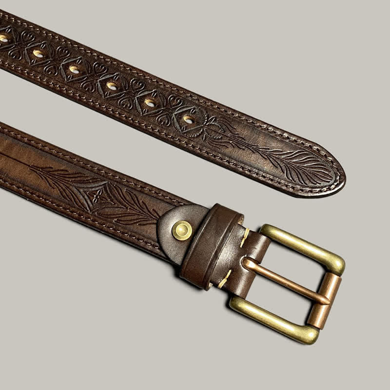 Classic Fasion Flower Printing Design Leather Belt - image 1
