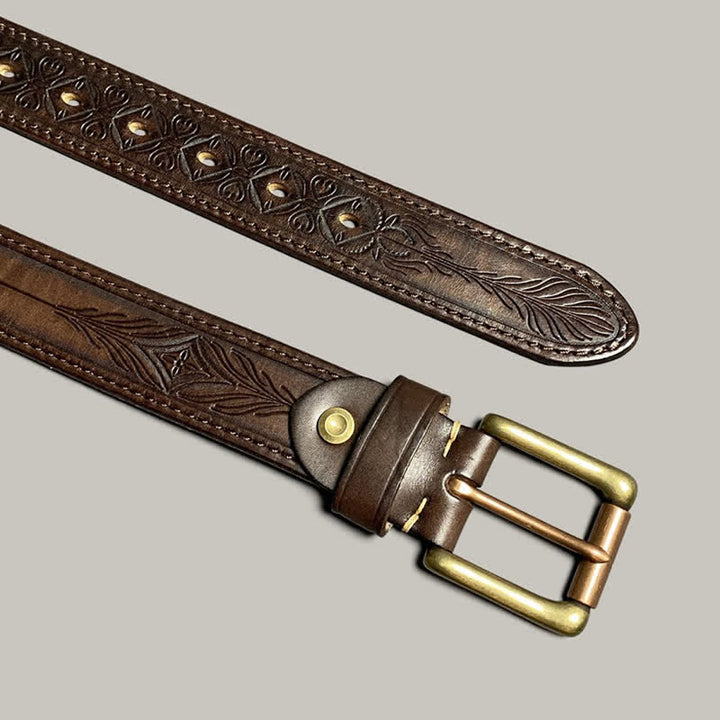 Classic Fasion Flower Printing Design Leather Belt - image 1