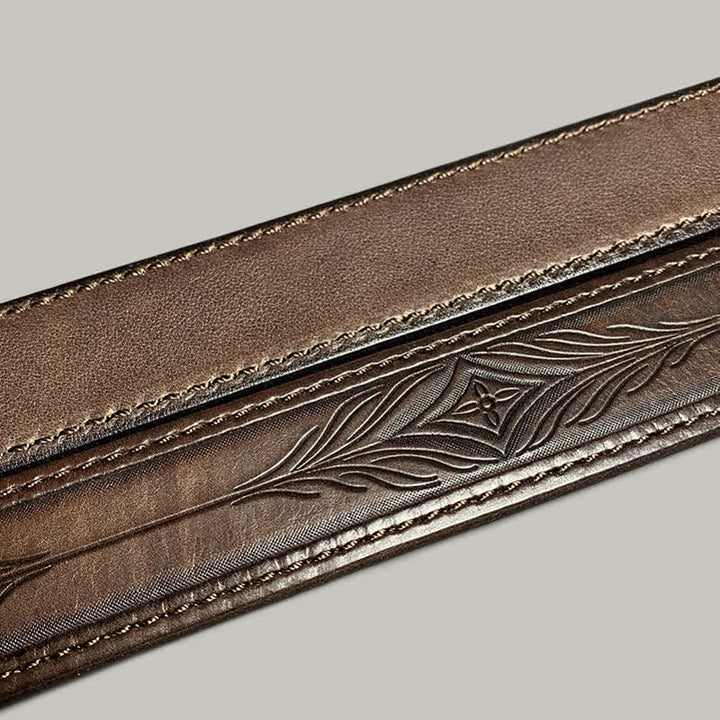 Classic Fasion Flower Printing Design Leather Belt - image 5