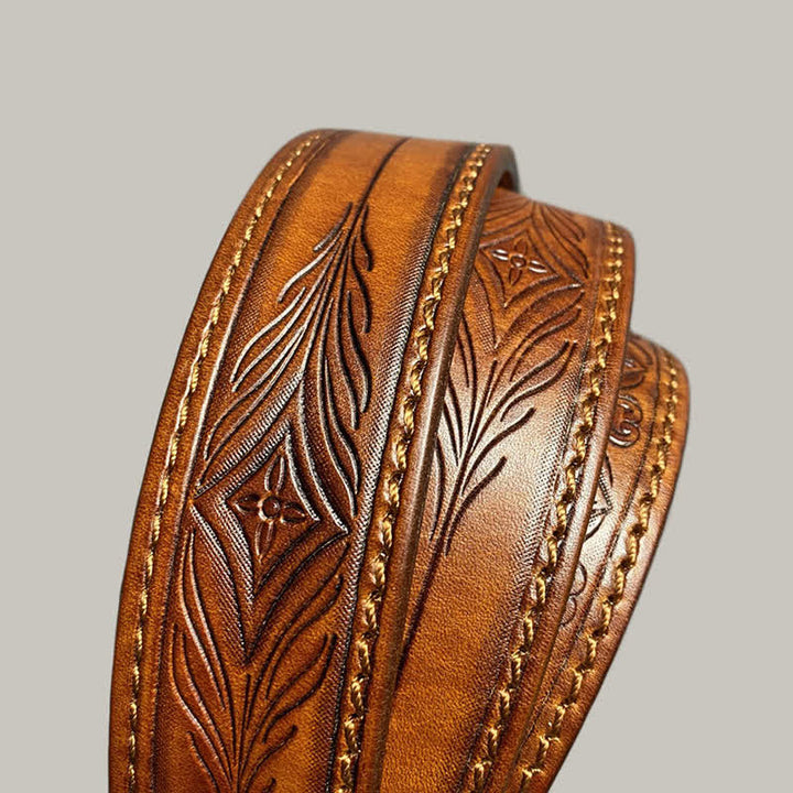 Classic Fasion Flower Printing Design Leather Belt - image 13