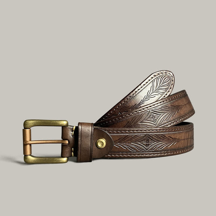 Classic Fasion Flower Printing Design Leather Belt - image 3