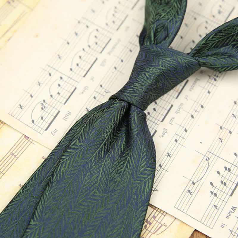 Men's Daily Slim Leaves Classic Floral Necktie - image 1