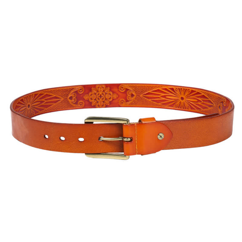 Medieval Exotic Embossed Pattern Leather Belt - image 10