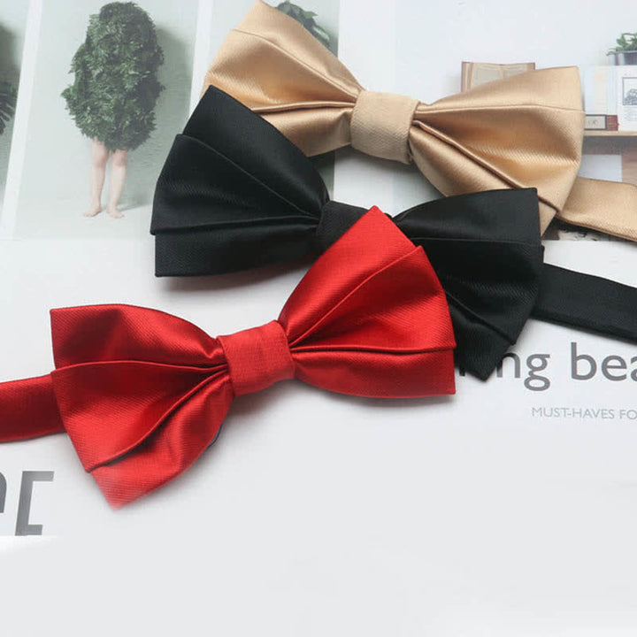 Men's Casual Simple Classic Solid Color Bow Tie - image 1