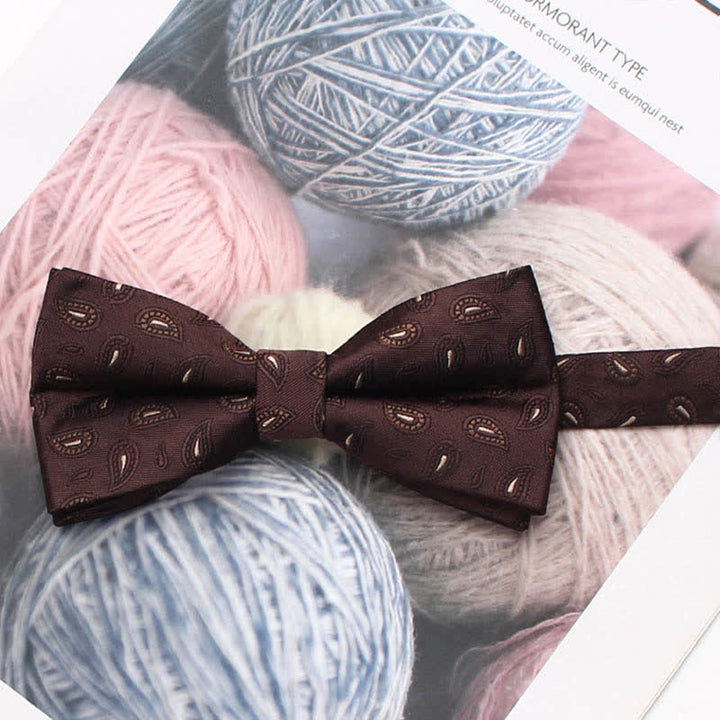 Men's Vintage Style Floral Striped Bow Tie - Style #13 - image 18
