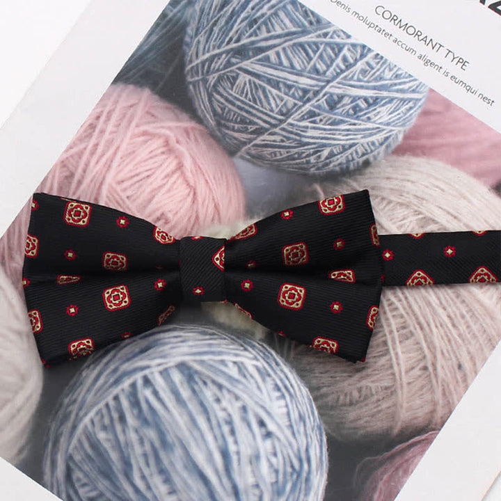 Men's Vintage Style Floral Striped Bow Tie - Style #11 - image 16