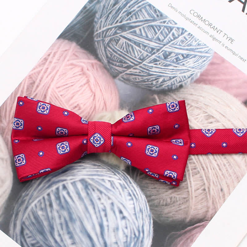 Men's Vintage Style Floral Striped Bow Tie - Style #10 - image 15