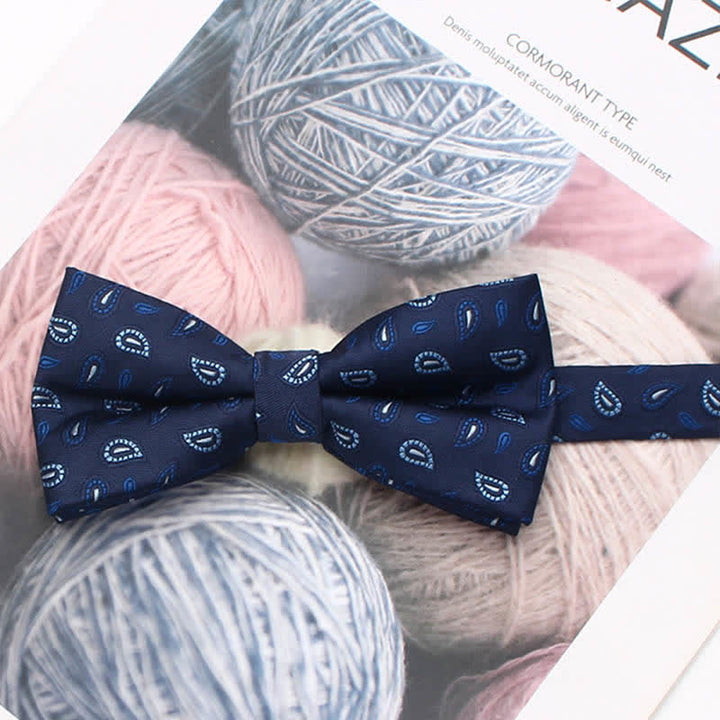 Men's Vintage Style Floral Striped Bow Tie - Style #12 - image 17