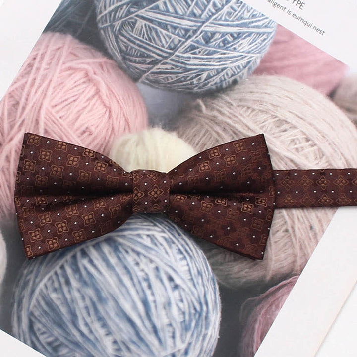 Men's Vintage Style Floral Striped Bow Tie - Style #15 - image 20