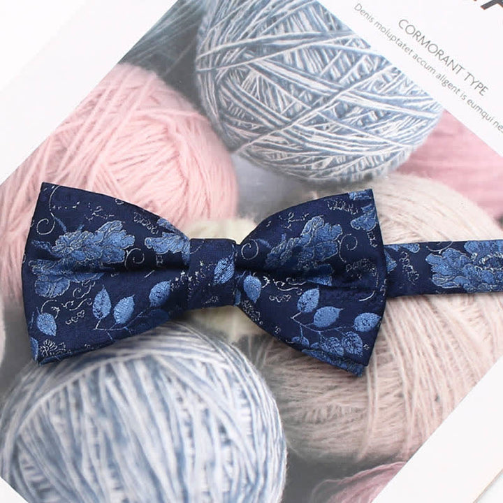 Men's Vintage Style Floral Striped Bow Tie - Style #1 - image 1
