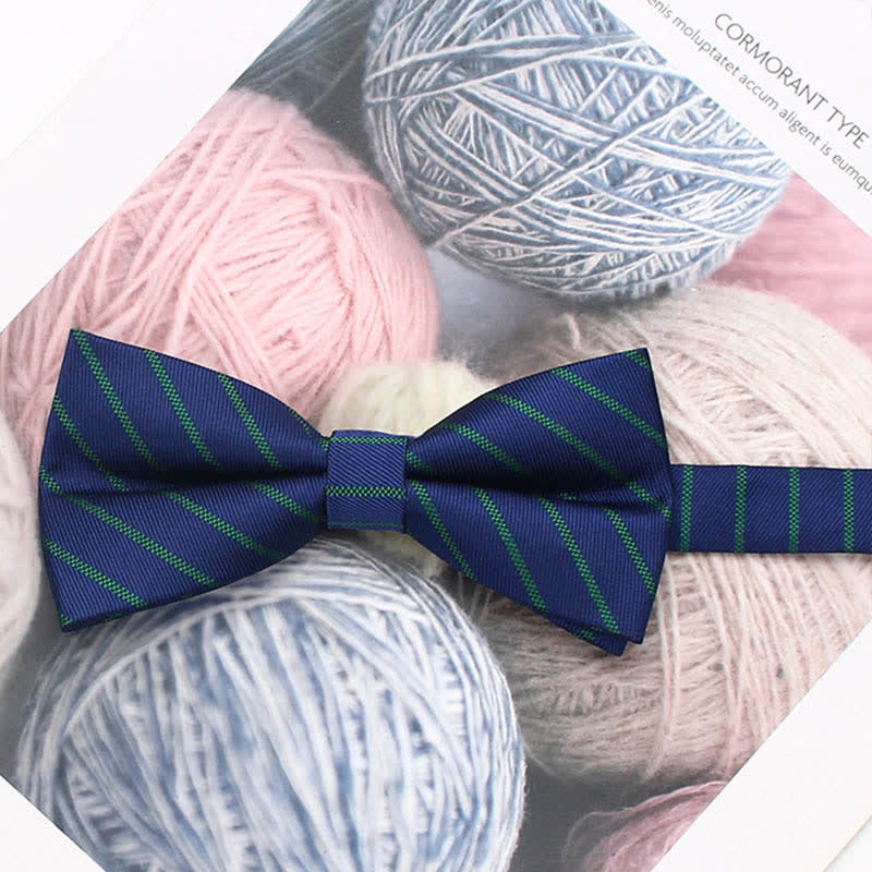 Men's Vintage Style Floral Striped Bow Tie - Style #18 - image 23