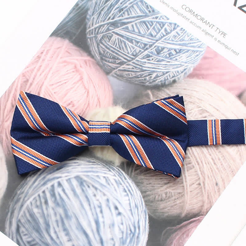 Men's Vintage Style Floral Striped Bow Tie - Style #21 - image 26