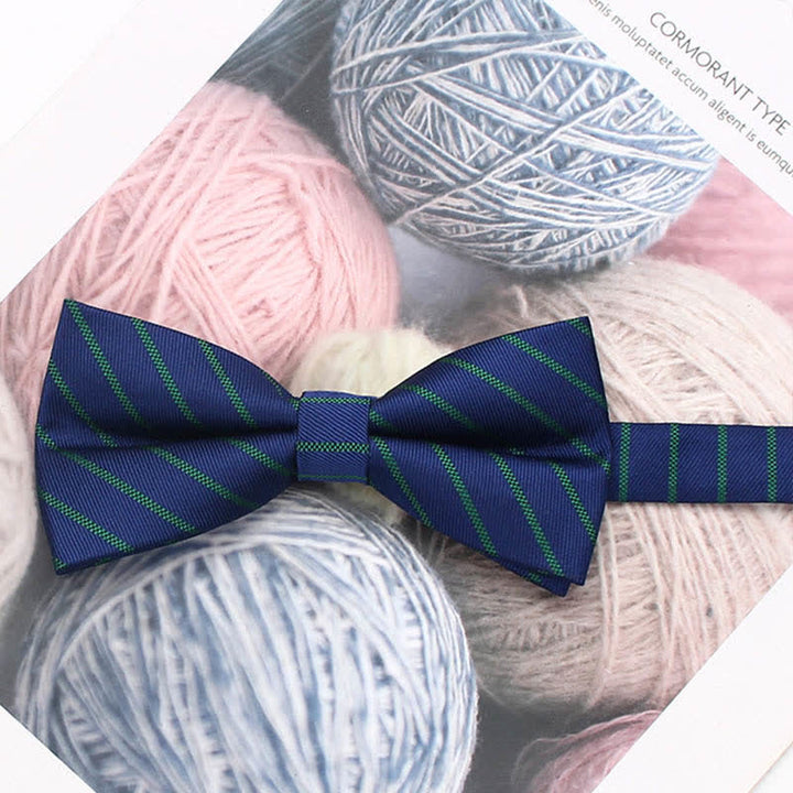 Men's Vintage Style Floral Striped Bow Tie - Style #18 - image 23