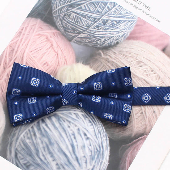 Men's Vintage Style Floral Striped Bow Tie - Style #8 - image 13