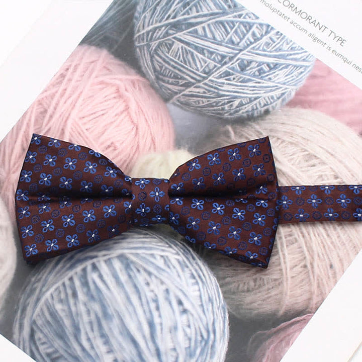 Men's Vintage Style Floral Striped Bow Tie - Style #16 - image 21