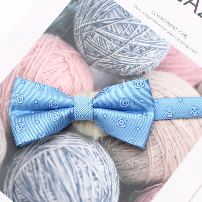 Men's Vintage Style Floral Striped Bow Tie - Style #9 - image 14