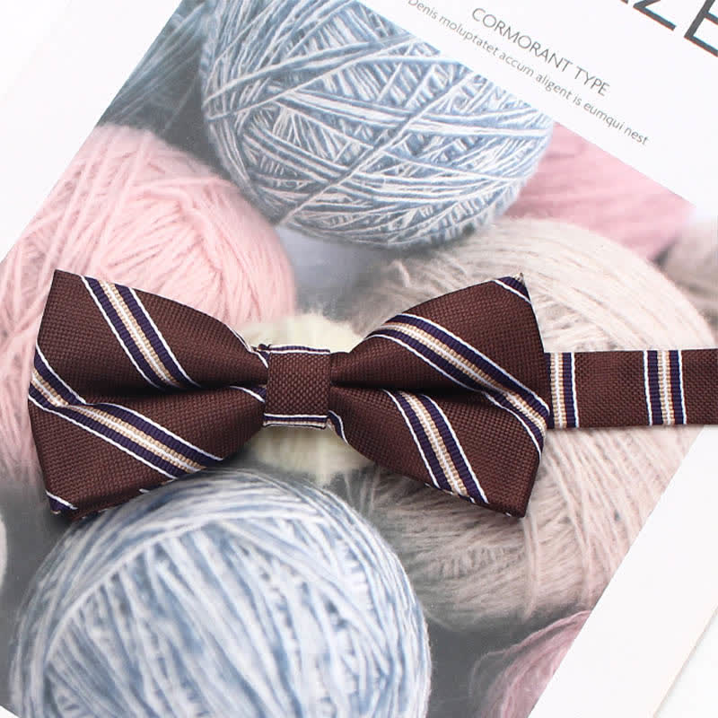 Men's Vintage Style Floral Striped Bow Tie - Style #22 - image 27